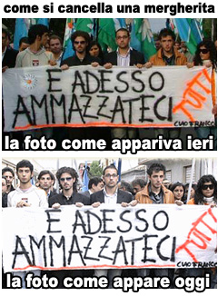 lo stesso striscione ma con una margherita che va e viene