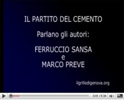 Ferruccio Sansa e Marco Preve autori de "Il Partito del Cemento"