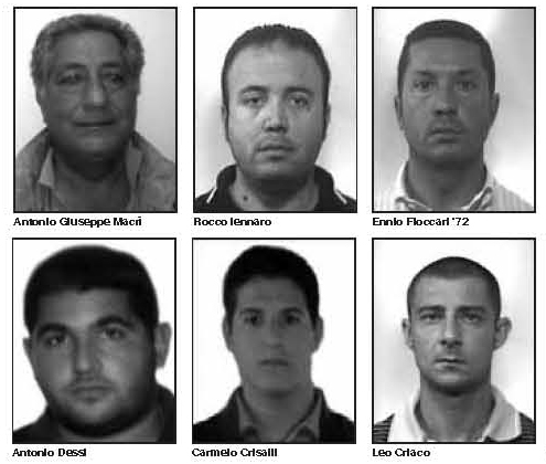 gli arrestati della cosca CORDI'