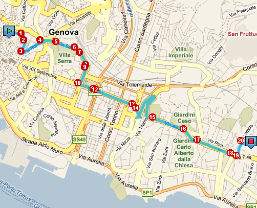 Il percorso per 