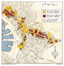 Veduta del centro storico genovese