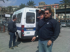 L'unità mobile della Municipale giunta sul posto