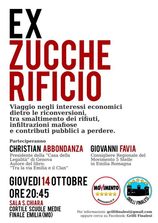 14 ottobre a Finale Emilia