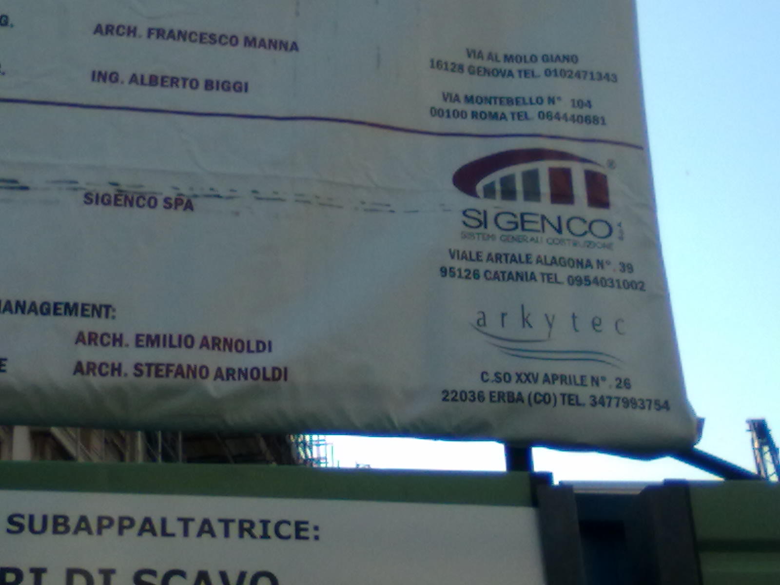 il cantiere del parcheggio dell'Ospedale San Martino