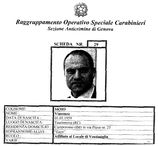 Vincenzo MOIO, l'affiliato