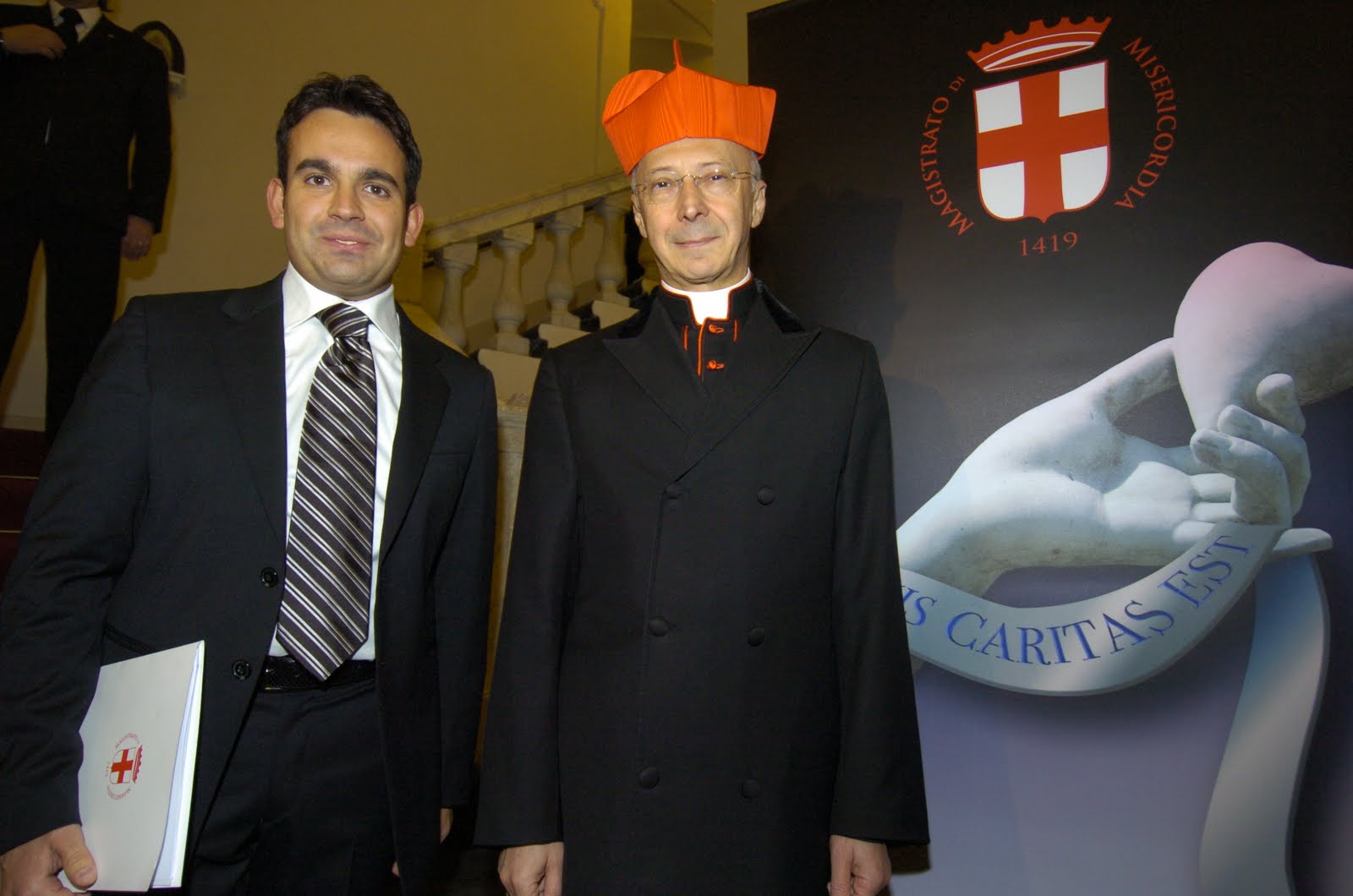 Marco Simeon ed il cardinal Bagnasco