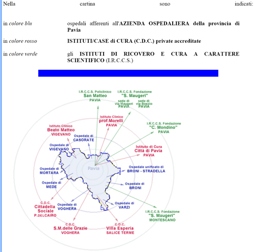 diagramma sull'ASL di Pavia 