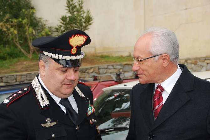 Il Prefetto di Imperia Di Menna con il col. Cancelli