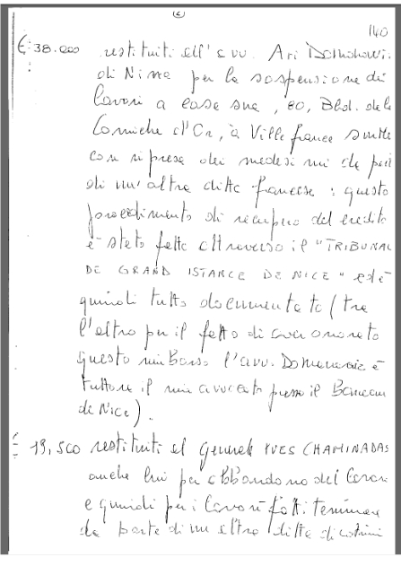 le carte sequestrate a casa di CASTELLANA
