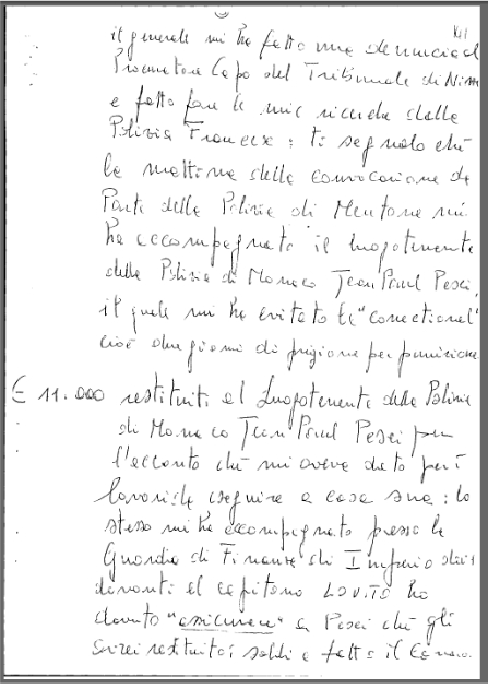 le carte sequestrate a casa di CASTELLANA
