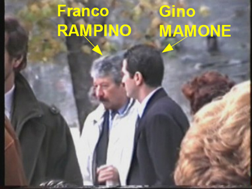 Gino Mamone con Franco Rampino fuori dalla Chiesa