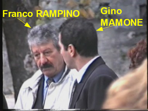 Gino Mamone con Franco Rampino fuori dalla Chiesa