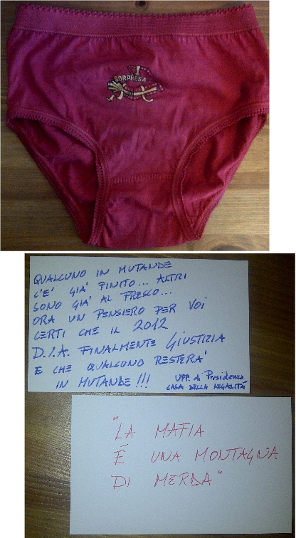 ...certi che il 2012 D.I.A. finalmente Giustizia e che qualcuno restera' in mutande!!!