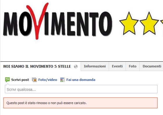 censura inchiesta sul caso Genova dalla pagina censura inchiesta sul caso Genova dalla pagina fb del M5S