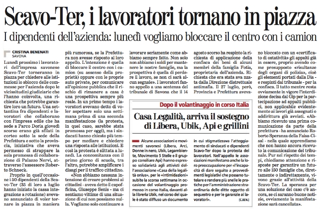 La Stampa ed. Savona - 13.09.2012