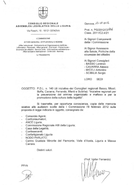 audizioni 8 febbraio 2012