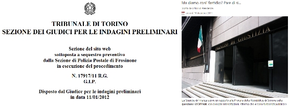 Ennesimo sequestro per oscurare fatti reali e legittime critiche ed osservazioni a magistrati genovesi...
