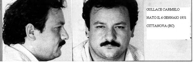 GULLACE Carmelo foto del primo arresto per omicidi faida di Cittanova