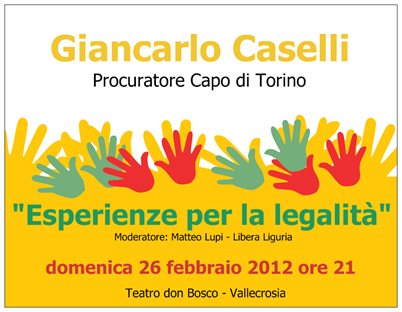 Libera porta Caselli all'iniziativa con il Comune di CAMPOROSSO, con vicesindaco BERTAINA