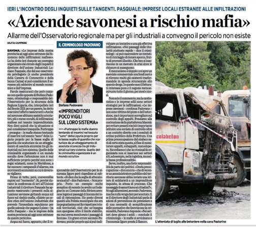 Secolo XIX del 7 ottobre 2012