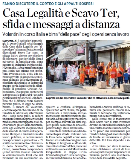 articolo de Il Secolo XIX del 9 settembre 2012