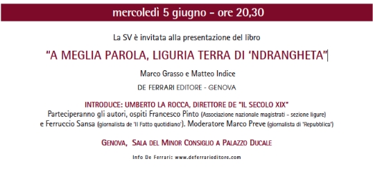 A MEGLIA PAROLA, la presentazione a Genova
