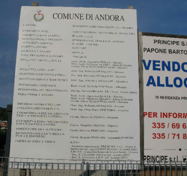 cartello cantiere RESIDENZA VAL MERULA
