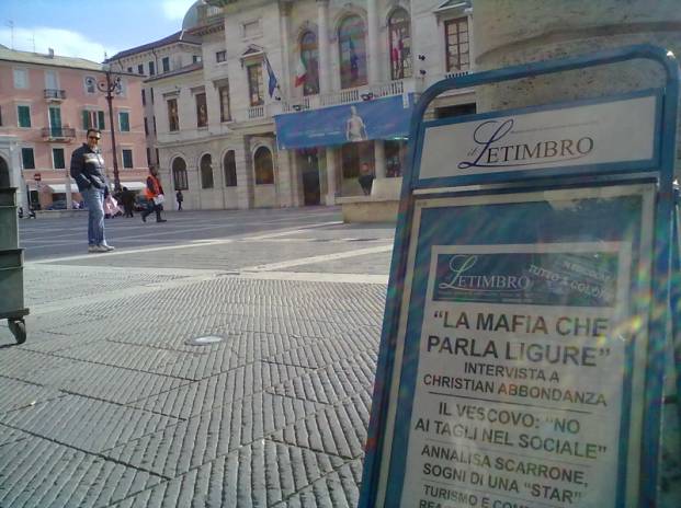 Il Letimbro - gennaio 2013 - apertura sulla mafia in Liguria