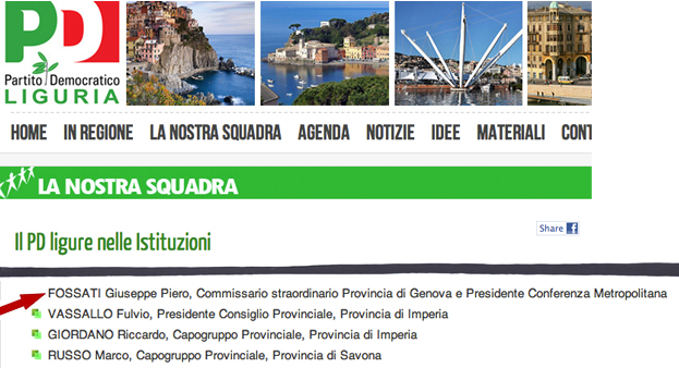 Dal sito del PD LIGURIA
