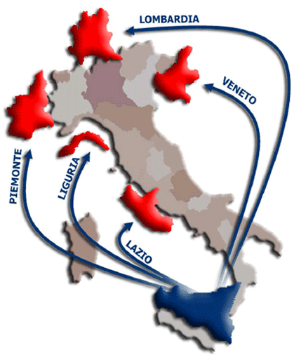 proiezione in Italia di Cosa Nostra proiezione in Italia di Cosa Nostra