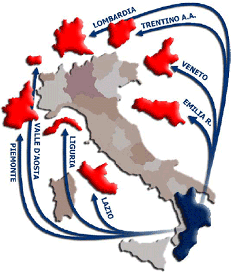 proiezione della 'ndrangheta in Italia proiezione della 'ndrangheta in Italia