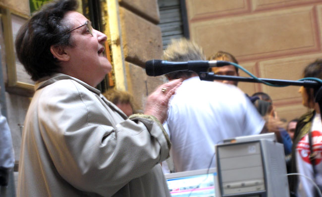 la pubblica adunanza in Piazza Cernaia 